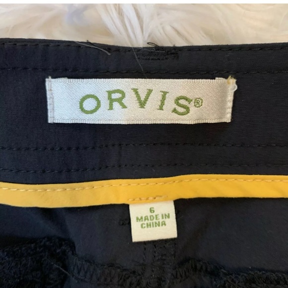 ORVIS Black Crop Hiking Nylon Stretch Pants - Picture 3 of 3